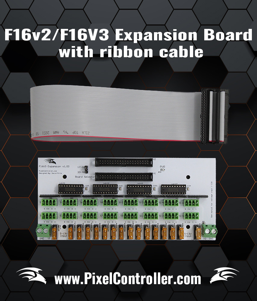 F16v2/F16V3 Expansion Board with ribbon cable